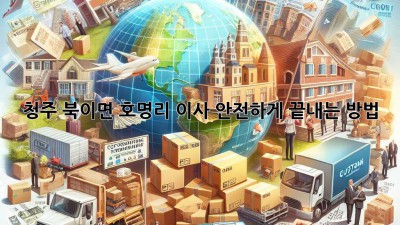 청주 북이면 호명리 이사, 안전하게 끝내는 방법