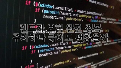 🚗 렌트카 보험 완전 정복! 주차하다 긁어도 괜찮을까? 🤔