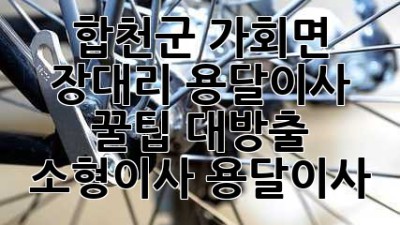 합천군 가회면 장대리 용달이사🚚💨 꿀팁 대방출! #소형이사 #용달이사